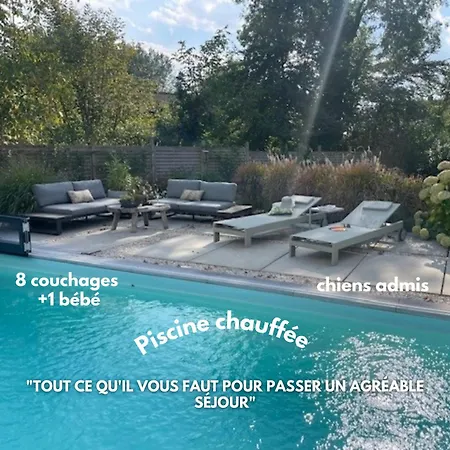 Дом отдыха Familial Le Sauvage A 10 Minutes Pairi Daiza Piscine Et Chiens Ok Chievres